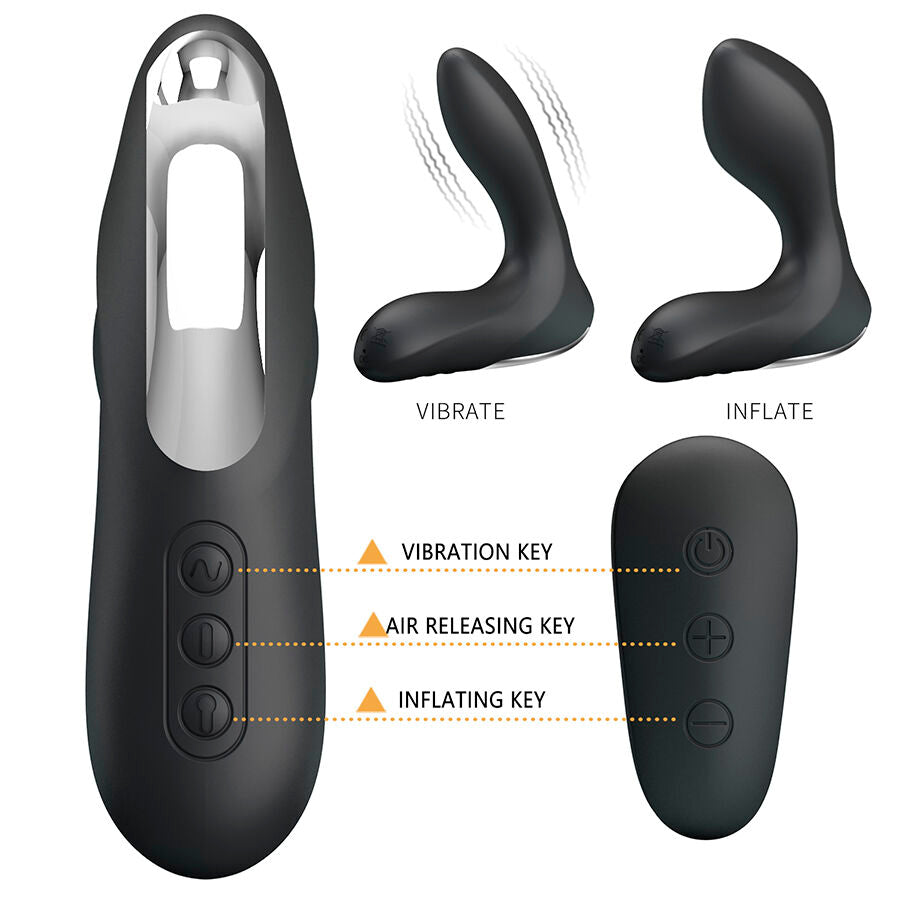 MR PLAY - APPAREIL DE MASSAGE PROSTATIQUE AVEC TÉLÉCOMMANDE VIBRANTE