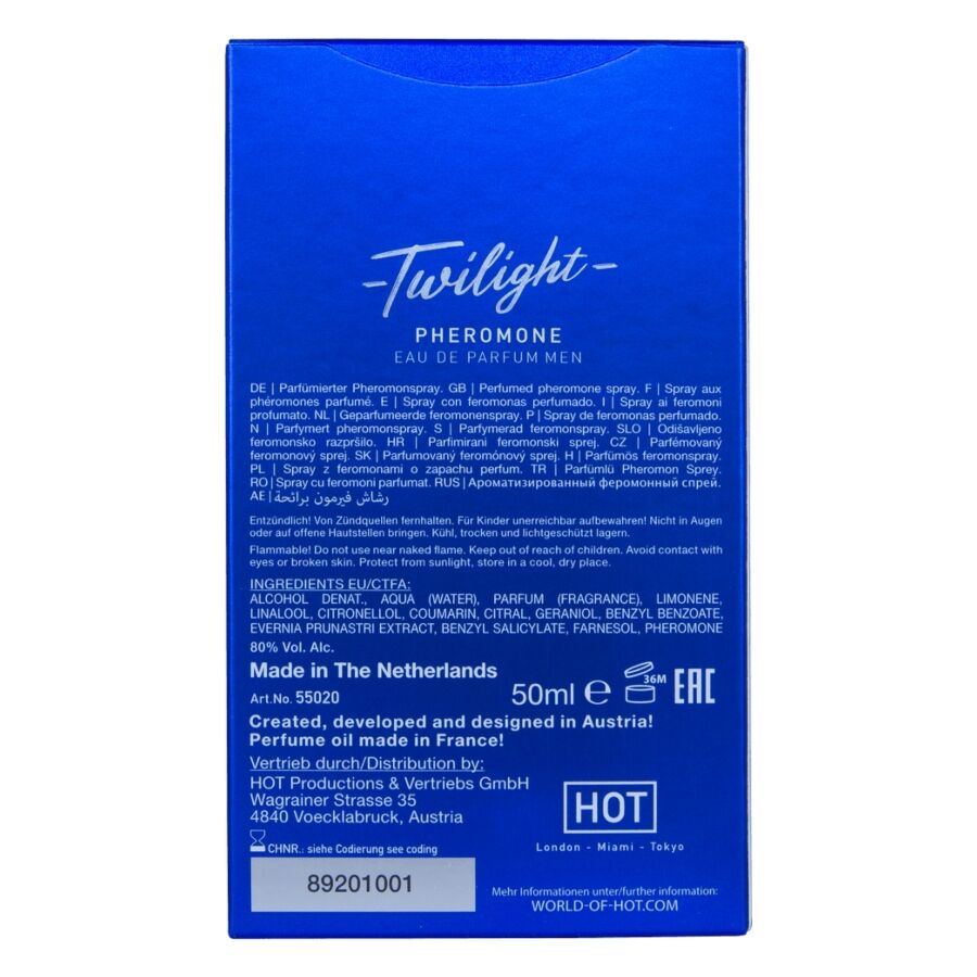 HOT - PARFUM AUX PHÉROMONES TWILIGHT POUR HOMMES 50 ML