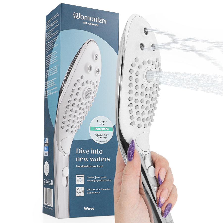 WOMANIZER - DOUCHETTE STIMULATRICE CLITORIDIENNE WAVE CHROME