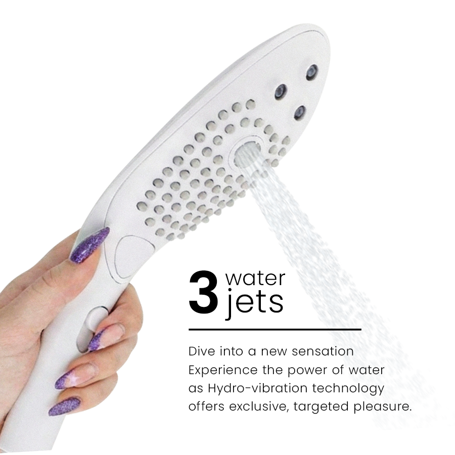 WOMANIZER - WAVE POMME DE DOUCHE STIMULATRICE CLITORIDIENNE BLANCHE