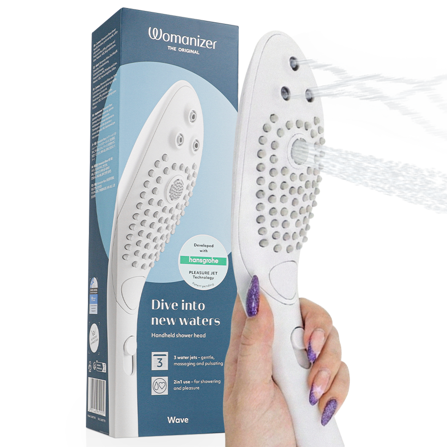 WOMANIZER - WAVE POMME DE DOUCHE STIMULATRICE CLITORIDIENNE BLANCHE
