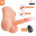 INTENSE DEEP TOUCH - TORSE DAMIEN AVEC DILDO RÉALISTE AVEC FONCTION PRESSION ET VIBRATION, TÉLÉCOMMANDE, 3,5 KG