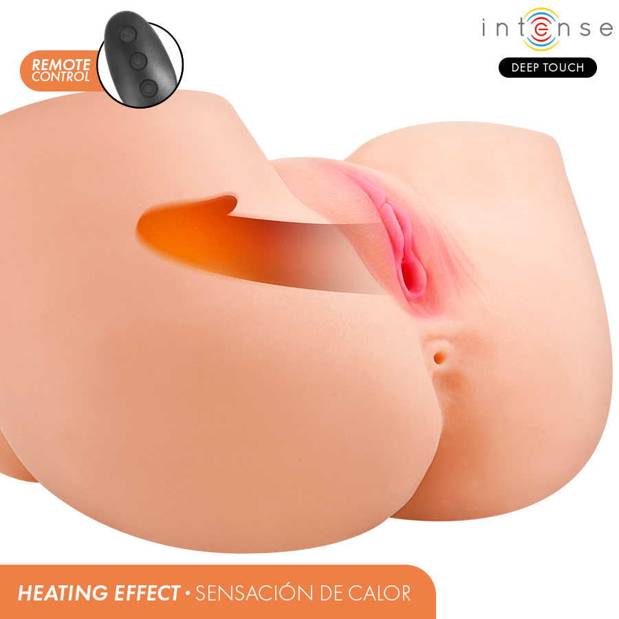 TOUCH PROFOND INTENSE – MASTURBATEUR VAGINAL GINGER AVEC EFFETS D'ASPIRATION, DE CHAUFFE, DE VIBRATION ET SONORES AVEC TÉLÉCOMMANDE 5,3 KG