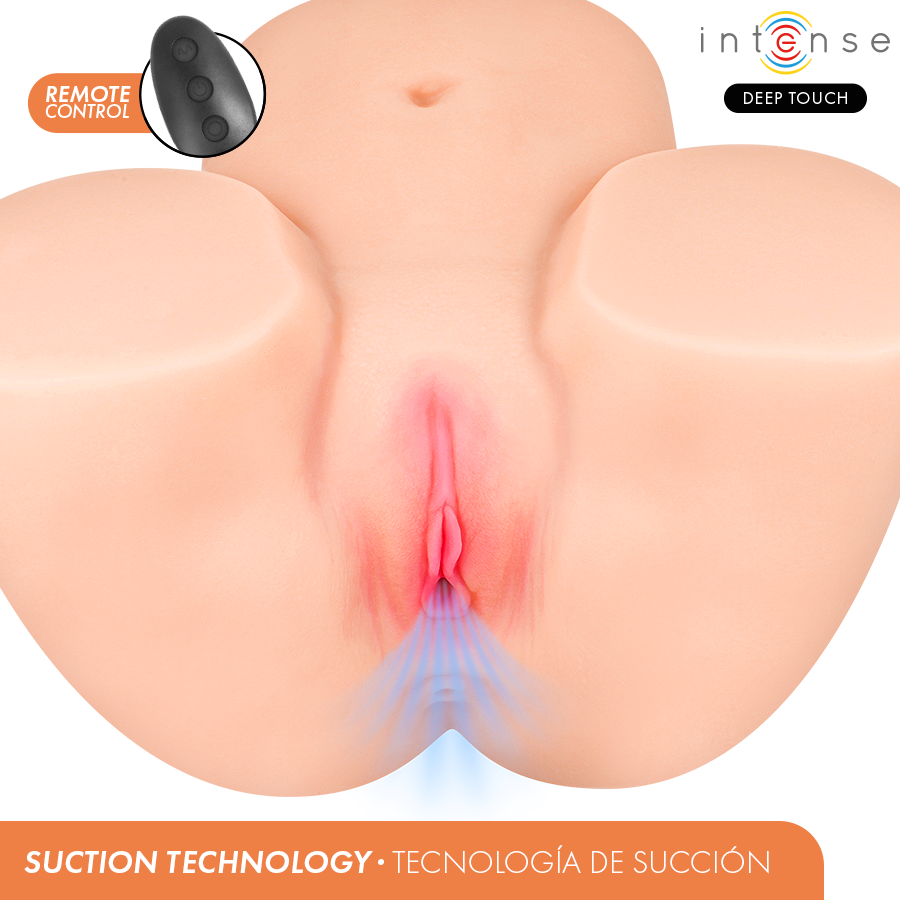 TOUCH PROFOND INTENSE – MASTURBATEUR VAGINAL GINGER AVEC EFFETS D'ASPIRATION, DE CHAUFFE, DE VIBRATION ET SONORES AVEC TÉLÉCOMMANDE 5,3 KG