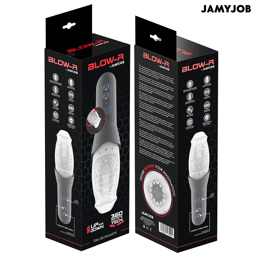 JAMYJOB - BLOW-R MASTURBATOR MIT STOSS- UND ROTATIONSFUNKTION