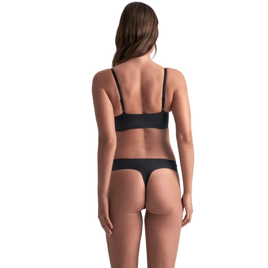 BYE-BRA - PACK 2 TANGAS INVISIBLES BEIGE Y NEGRO TALLA S