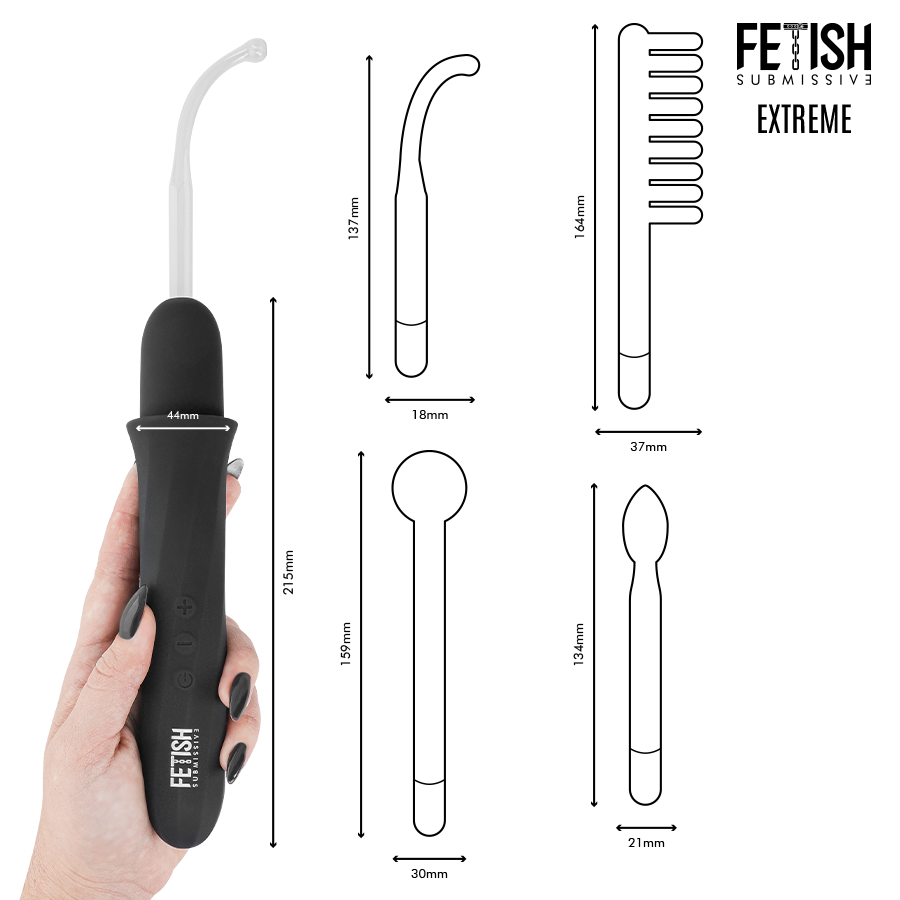 FÉTICHE SOUMIS - VIBREUR BAGUETTE ÉLECTROSTIMULATION HAUTE FRÉQUENCE
