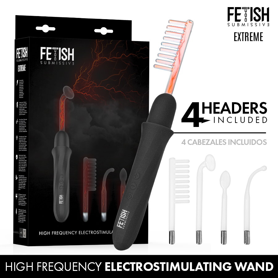 FÉTICHE SOUMIS - VIBREUR BAGUETTE ÉLECTROSTIMULATION HAUTE FRÉQUENCE