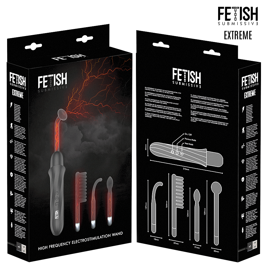 FÉTICHE SOUMIS - VIBREUR BAGUETTE ÉLECTROSTIMULATION HAUTE FRÉQUENCE