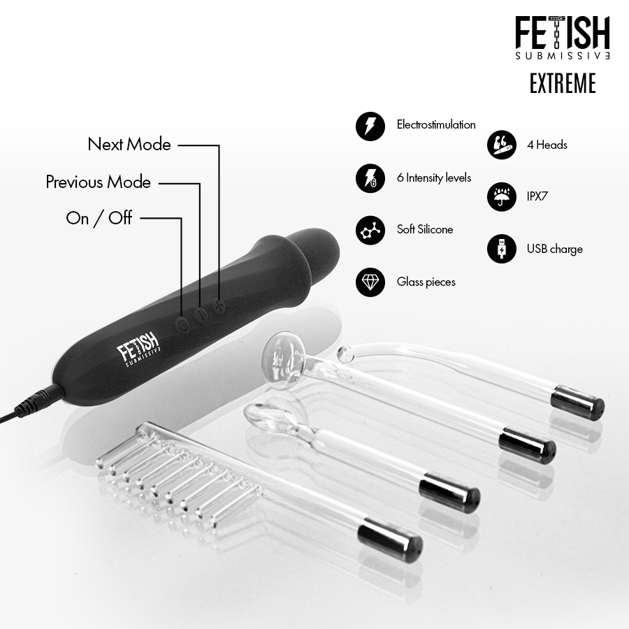 FÉTICHE SOUMIS - VIBREUR BAGUETTE ÉLECTROSTIMULATION HAUTE FRÉQUENCE