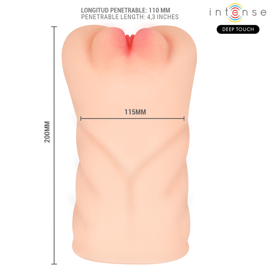 TOUCHER PROFOND INTENSE - MASTURBATEUR VAGINAL KRISTA AVEC EFFETS D'ASPIRATION, DE VIBRATION ET SONORES 1,2 KG
