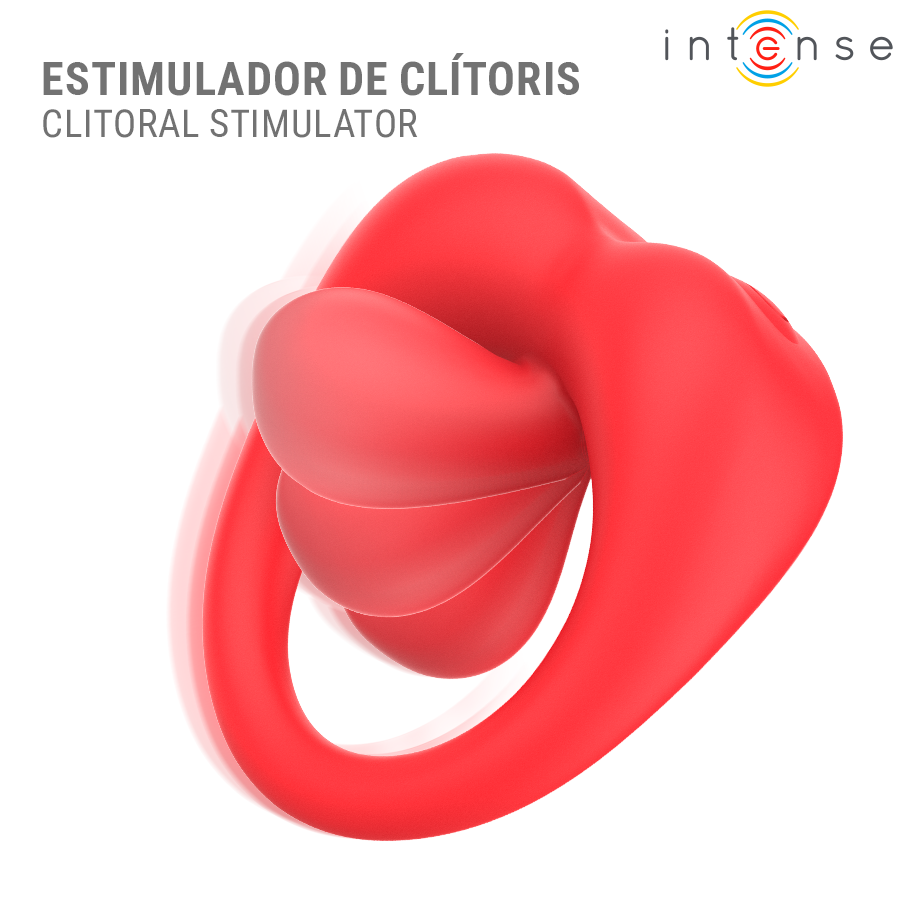 INTENSE - ANILLO VIBRADOR CON ESTIMULACIÓN DEL CLÍTORIS DE RUSSELL ROJO