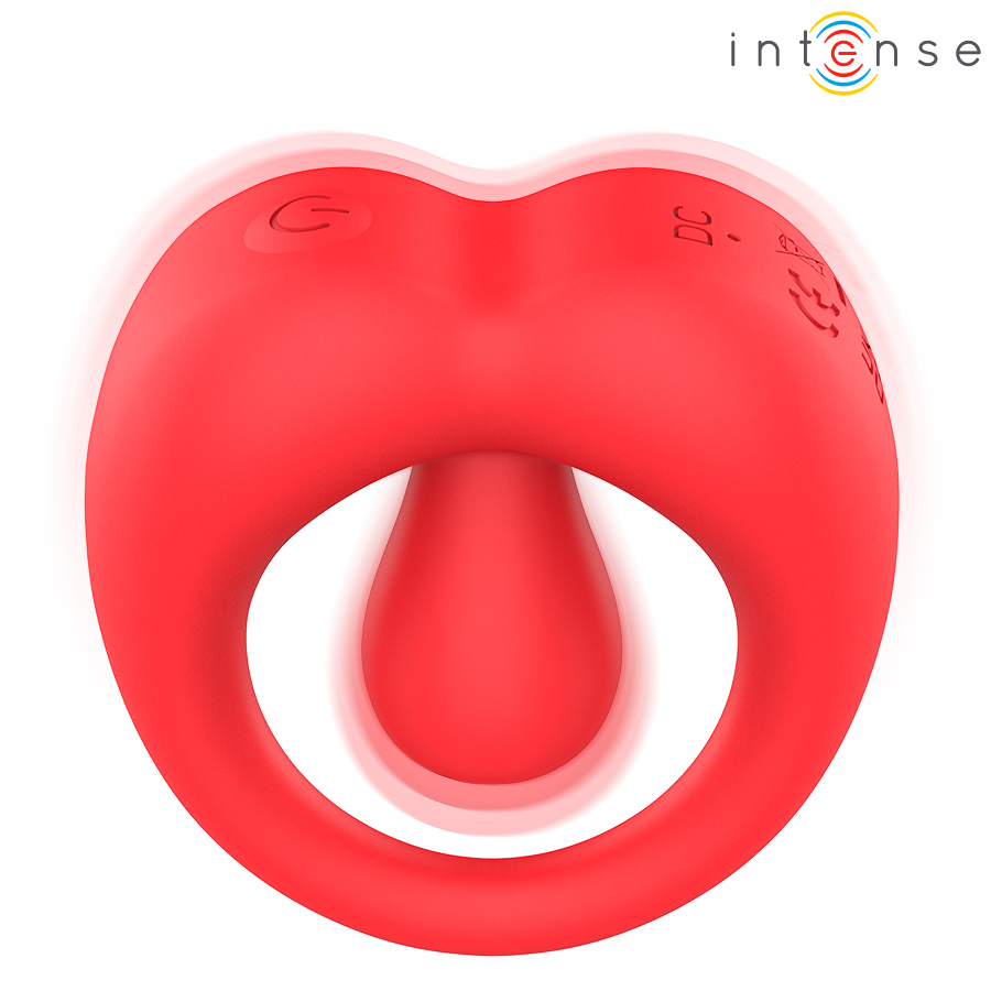 INTENSE - ANILLO VIBRADOR CON ESTIMULACIÓN DEL CLÍTORIS DE RUSSELL ROJO
