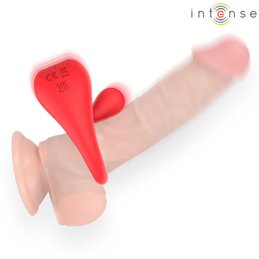 INTENSE - ANILLO VIBRADOR CON ESTIMULACIÓN DEL CLÍTORIS DE RUSSELL ROJO