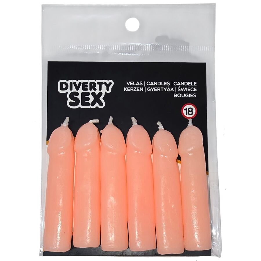 DIABLO PICANTE – 6 BOUGIES EN FORME DE PÉNIS EN VIANDE