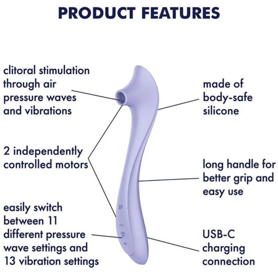 SATISFYER - EASY LOVER VIBRATEUR & STIMULATEUR AIR PULSE