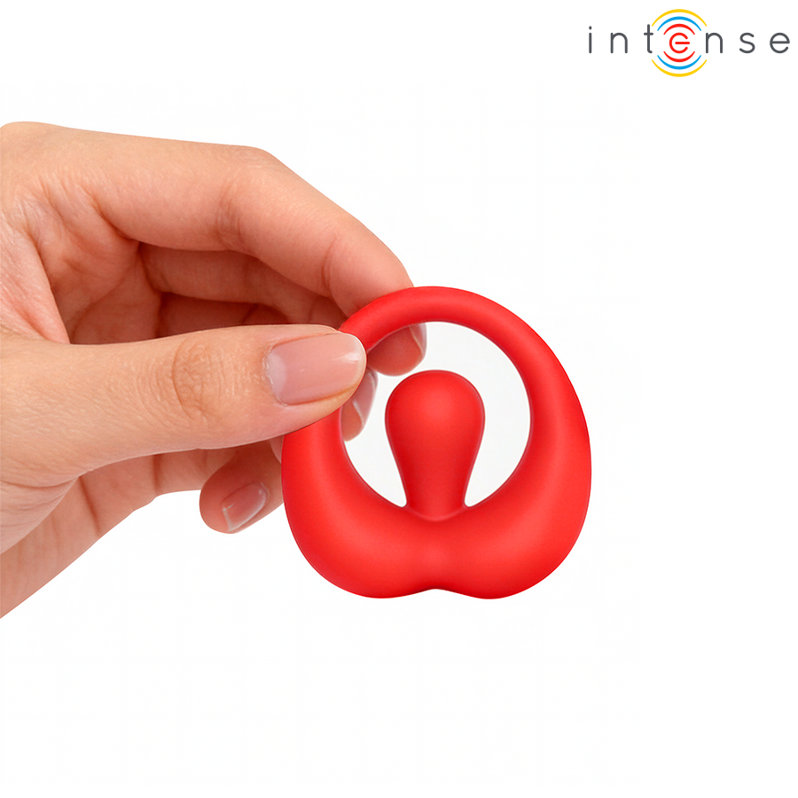 INTENSE - ANILLO VIBRADOR CON ESTIMULACIÓN DEL CLÍTORIS DE RUSSELL ROJO