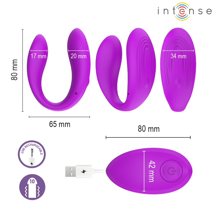 INTENSE - STIMULATEUR DE CLAMP VIBRANT NORA VIOLET
