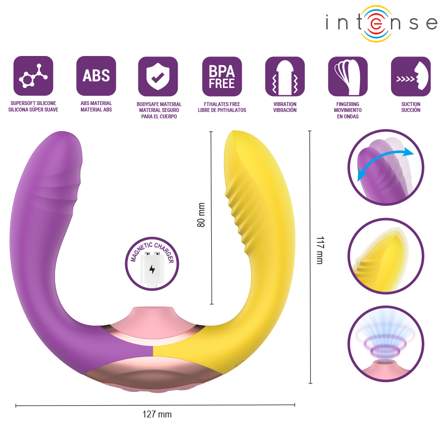 INTENSE - STIMULATEUR SUCEUR ET VIBRANT 3 EN 1 WILLOW