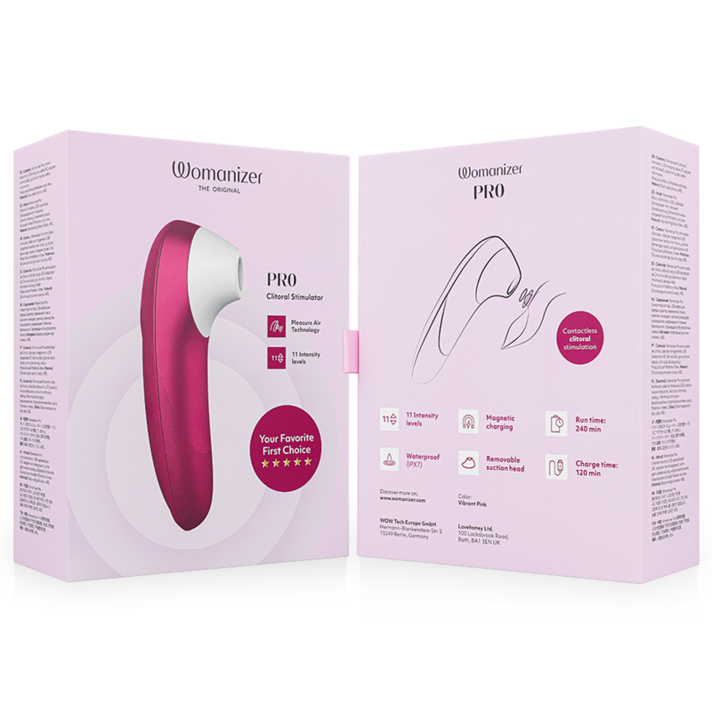 WOMANIZER - STIMULATEUR CLITORIDIEN VIBRANT PRO ROSE