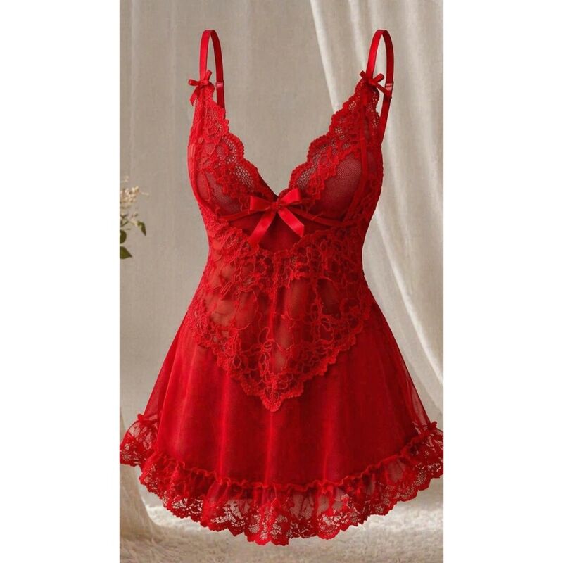 LIVCO CORSETTI FASHION - ENSEMBLE NUIT T-SHIRT + SHORT ROUGE 2028 S/M