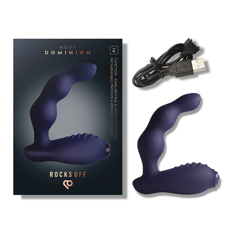 ROCKS-OFF - MINI BAGUETTE MAGIQUE RECHARGEABLE 16 FONCTIONS, ROSE PIVOINE