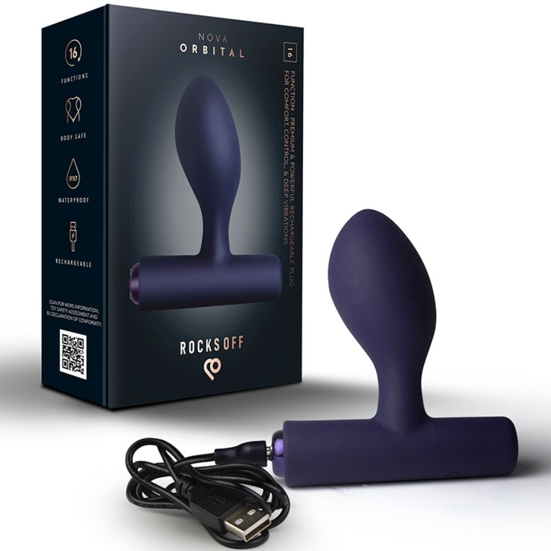 ROCKS-OFF - MINI BAGUETTE MAGIQUE RECHARGEABLE 16 FONCTIONS, ROSE PIVOINE