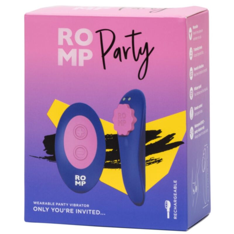 ROMP - CULOTTE VIBRANTE MAGNÉTIQUE EN SILICONE AVEC TÉLÉCOMMANDE
