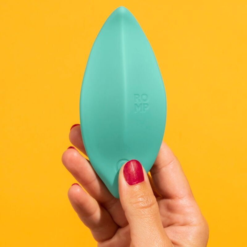 ROMP - VIBREUR VAGINAL STIMULATEUR CLITORIDIEN, FORME ERGONOMIQUE, VERT AQUA