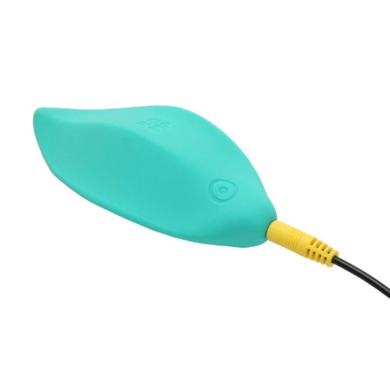 ROMP - VIBREUR VAGINAL STIMULATEUR CLITORIDIEN, FORME ERGONOMIQUE, VERT AQUA