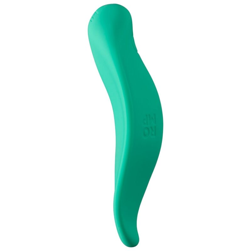 ROMP - VIBREUR VAGINAL STIMULATEUR CLITORIDIEN, FORME ERGONOMIQUE, VERT AQUA