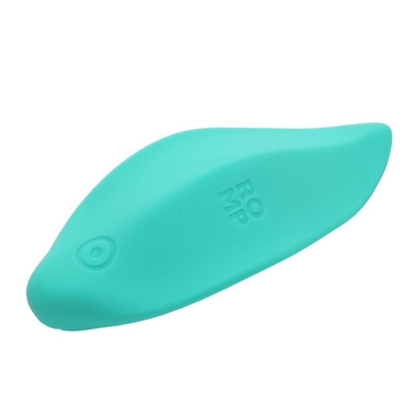 ROMP - VIBREUR VAGINAL STIMULATEUR CLITORIDIEN, FORME ERGONOMIQUE, VERT AQUA