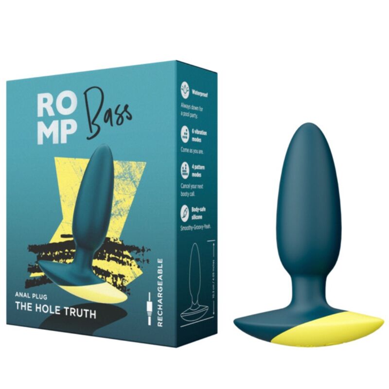 ROMP - PLUG ANAL VIBRANT BASS 10 CM VERT