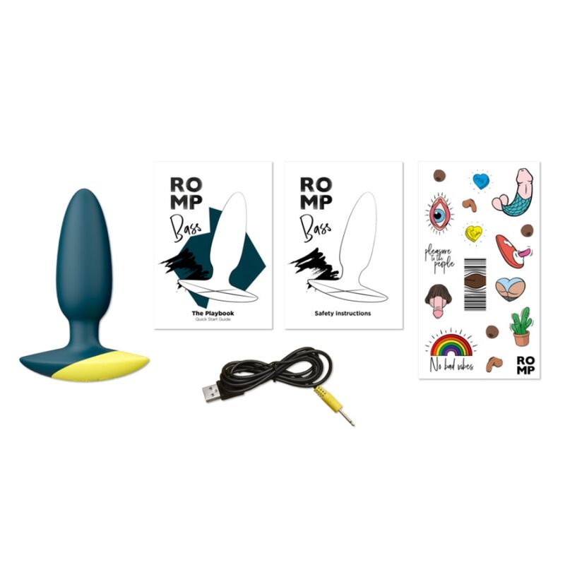 ROMP - PLUG ANAL VIBRANT BASS 10 CM VERT