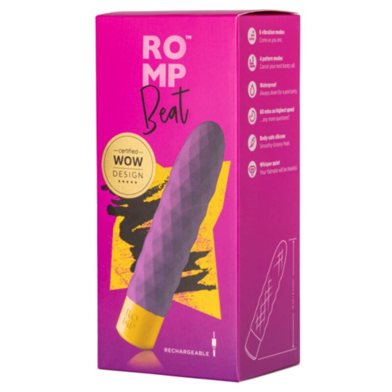 ROMP - BEAT MINI BILLE VIBRANTE MULTIFONCTION VIOLETTE