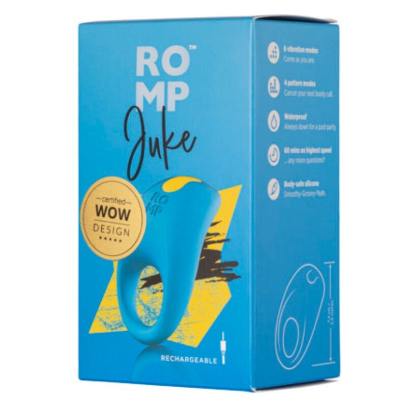 ROMP - JUKE ANNEAU PÉNIEN EN SILICONE AVEC VIBREUR STIMULATEUR CLITORIDIEN