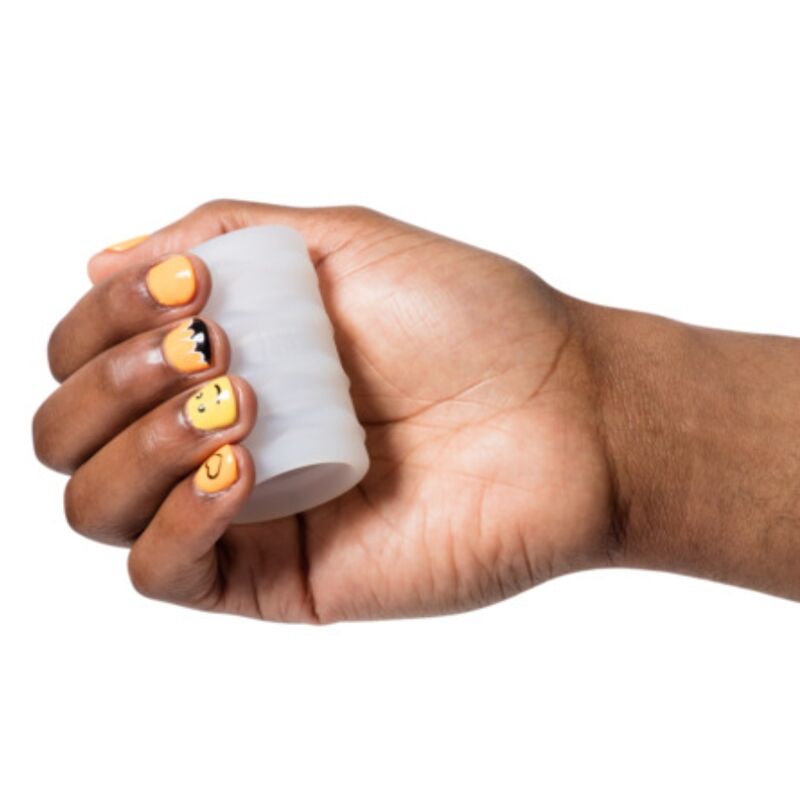 ROMP - MOSH MASTURBATEUR TRANSPARENT POUR HOMMES AVEC GAINE RÉVERSIBLE DE 6 CM
