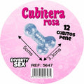 DIABLO PICANTE - 12 PENISSE AUS HARTEM SILIKON ZUM HÄNGEN VON EIS-EISKÖRBEN, ROSA