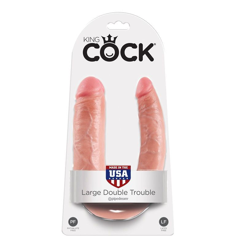 KING COCK - GODEMICHET DOUBLE PÉNÉTRATION 17,8 CM NATUREL