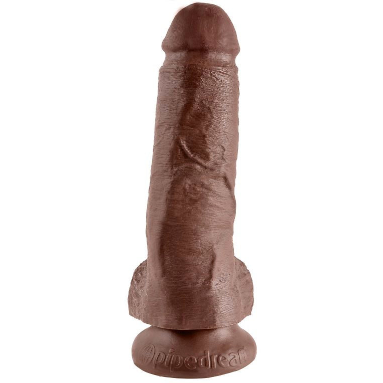 KING COCK - PÉNIS RÉALISTE 8" MARRON 20,3 CM