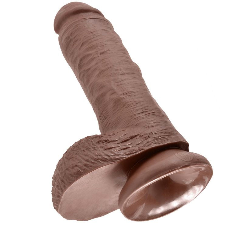 KING COCK - PÉNIS RÉALISTE 8" MARRON 20,3 CM