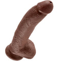 KING COCK - 9 DILDO MARRON AVEC TESTICULES 22.9 CM