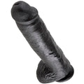 KING COCK - 11 DILDO NOIR AVEC TESTICULES 28 CM