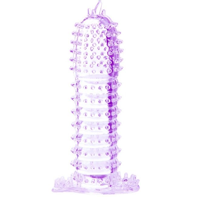 BAILE - GAINE PÉNIS VIBRANTE AVEC STIMULATEUR CLITORIDIEN VIOLETTE 14 CM