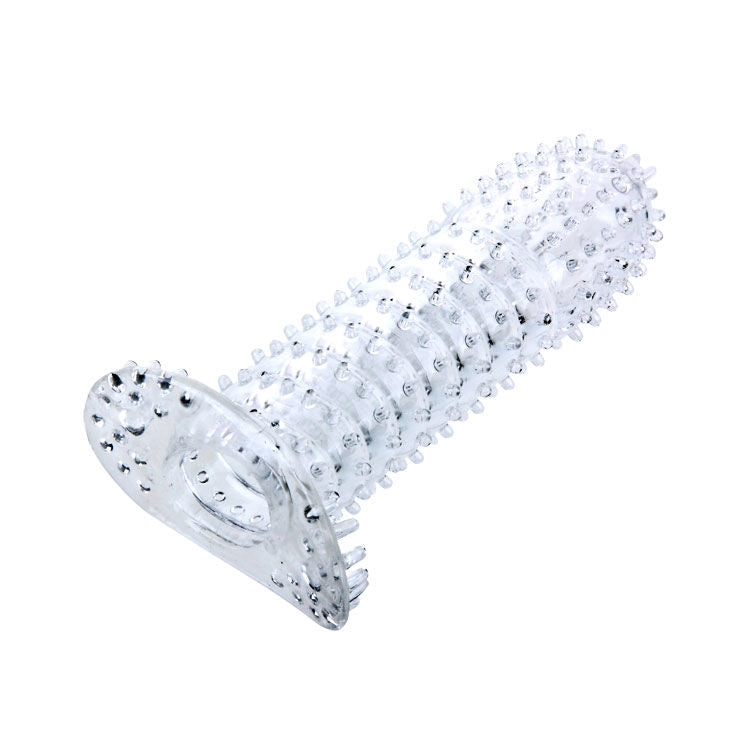 BAILE - GAINE PÉNIS AVEC POINTS DE STIMULATION TRANSPARENTS 14 CM