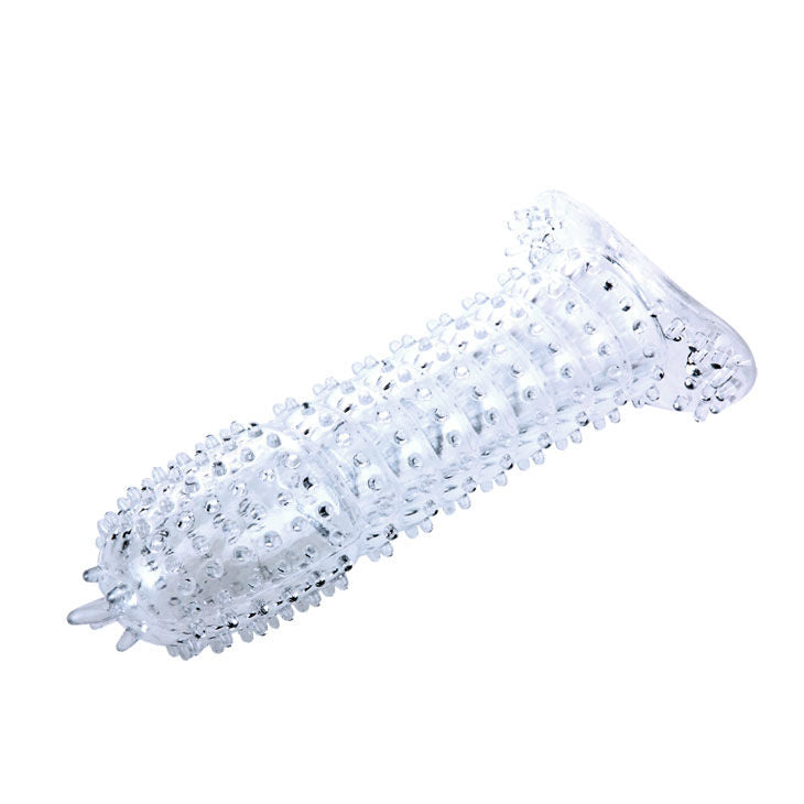 BAILE - GAINE PÉNIS AVEC POINTS DE STIMULATION TRANSPARENTS 14 CM