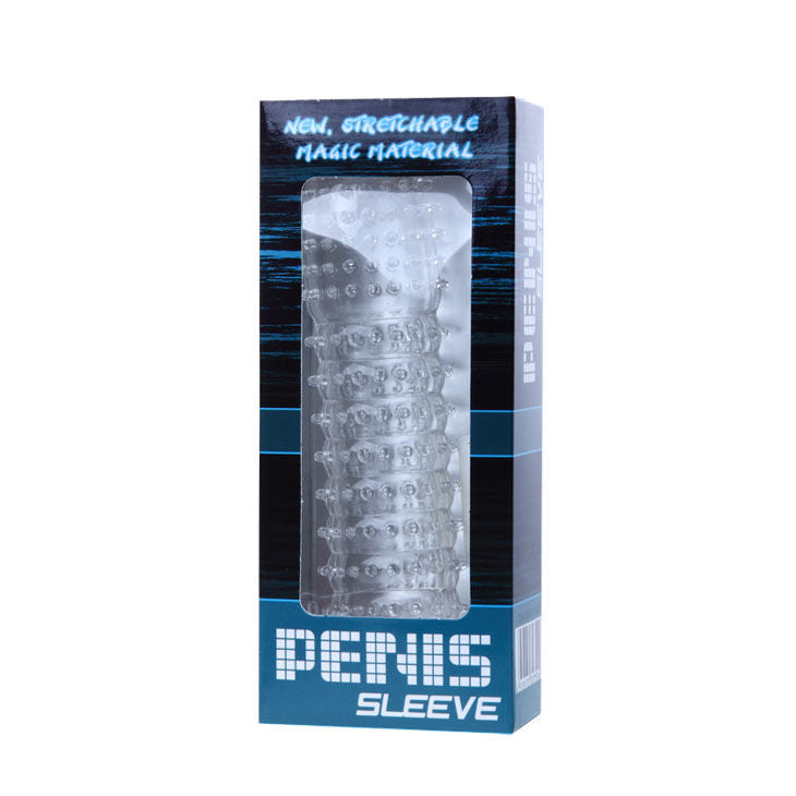 BAILE - GAINE PÉNIS AVEC POINTS DE STIMULATION TRANSPARENTS 14 CM