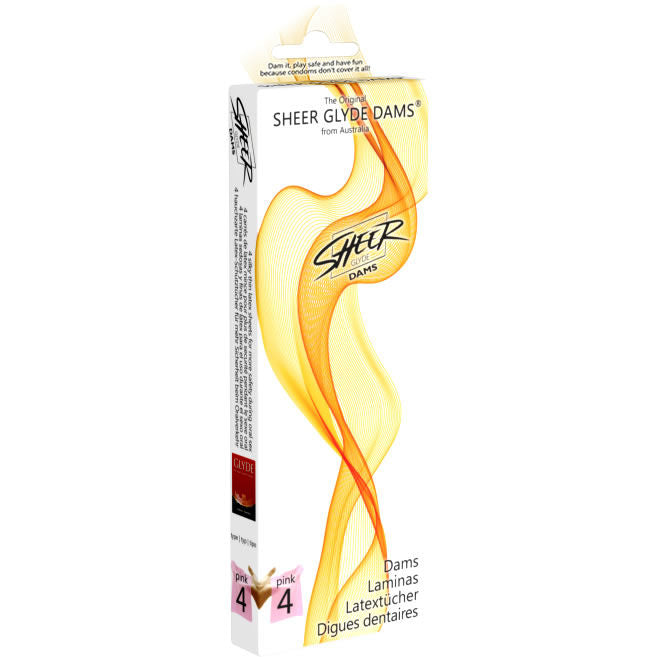 SHEER GLYDE - DIGUES EN LATEX POUR SEXTE ORAL FRAISE