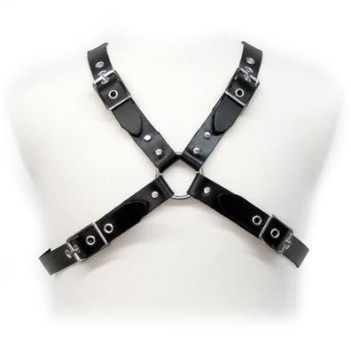 LEATHER BODY - HARNAIS À BOUCLE NOIRE POUR HOMMES