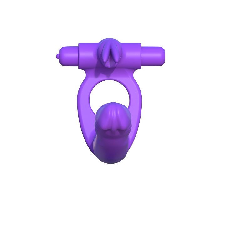 ANNEAUX FANTASY C-RINGZ - LAPIN VIBRANT DOUBLE EN SILICONE